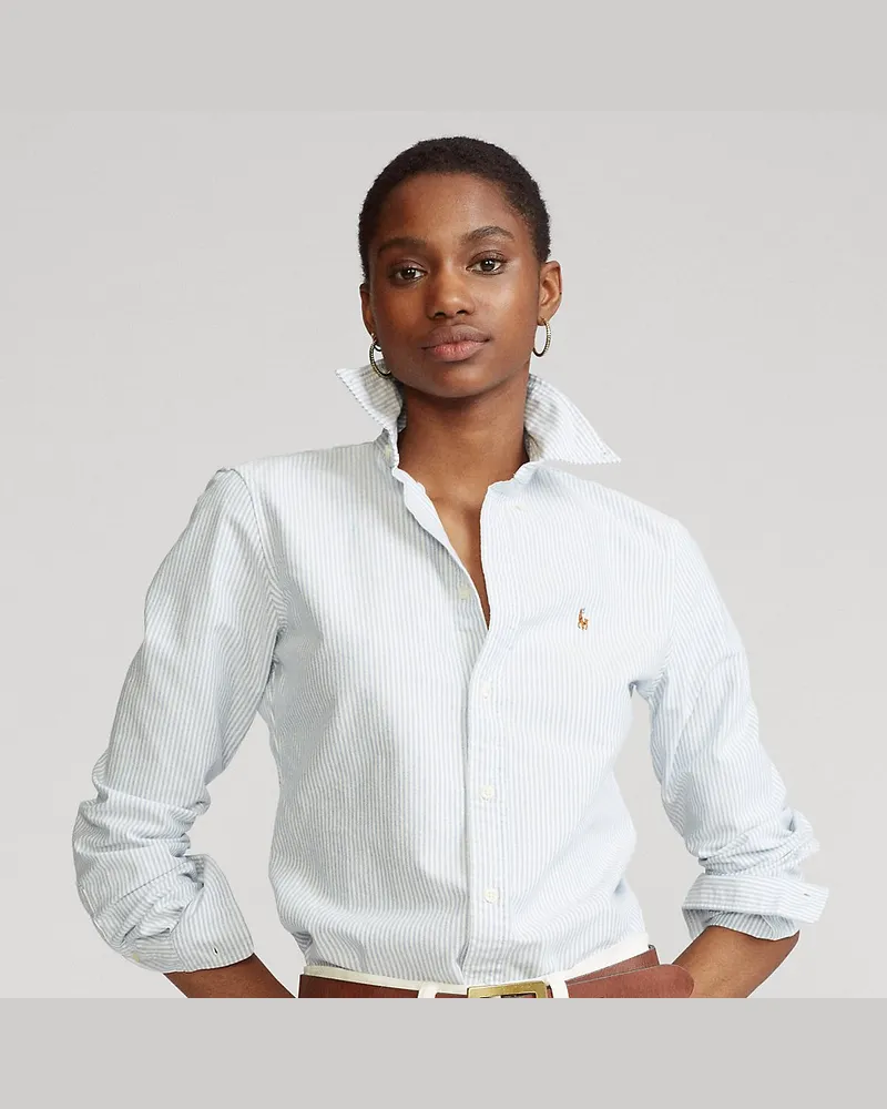 Ralph Lauren Slim-Fit-Oxfordhemd Blue