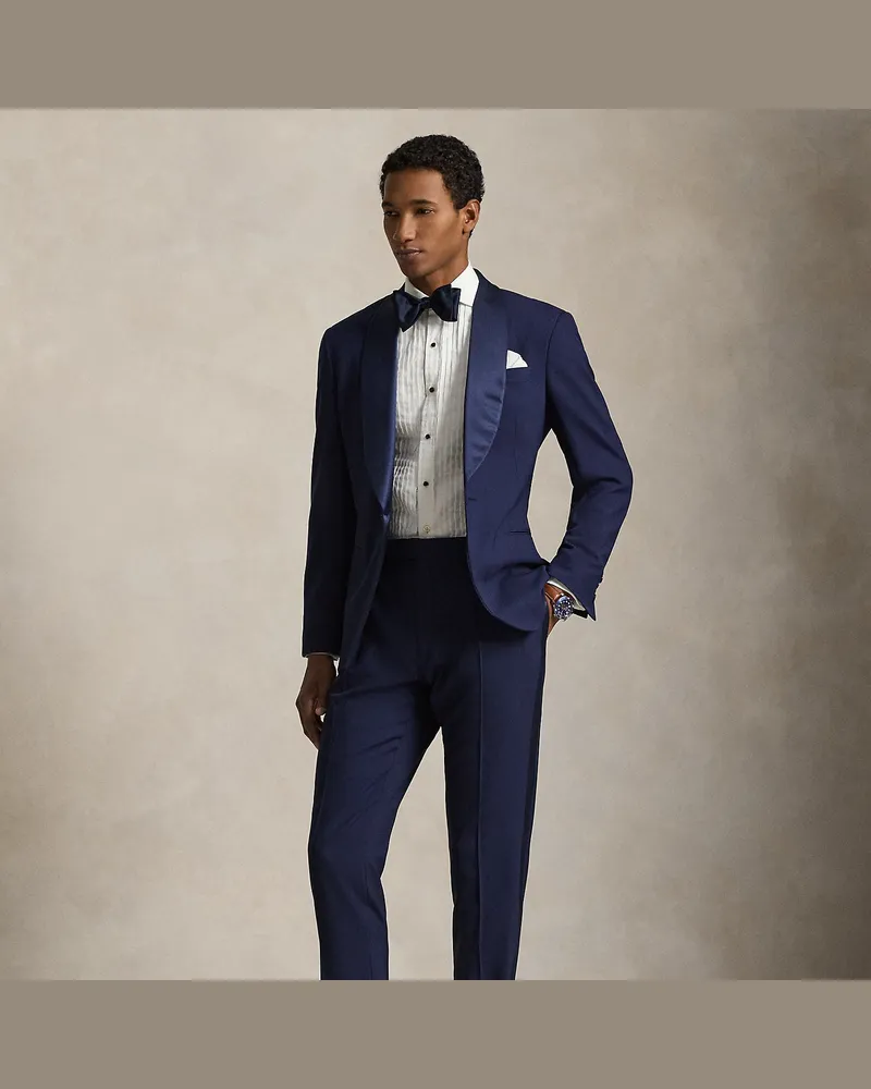 Ralph Lauren Smokinghose mit Bundfalten aus Barathea Blue