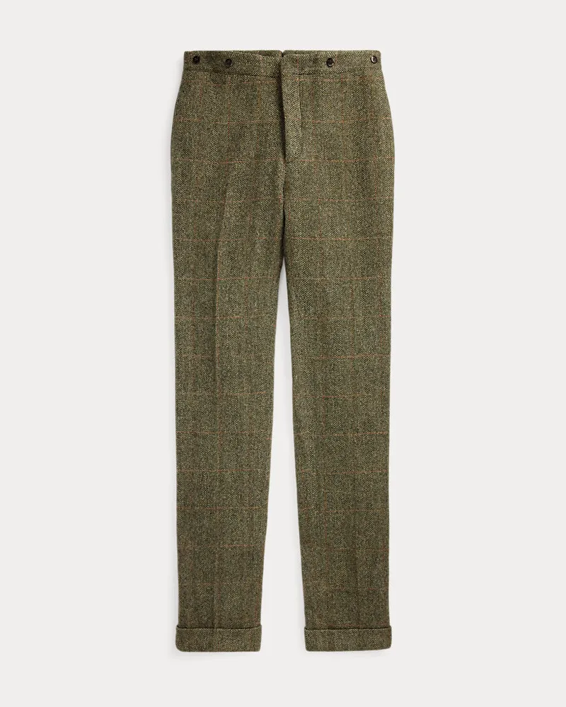 Ralph Lauren Slim-Fit Windowpane-Anzughose aus Wolle Green