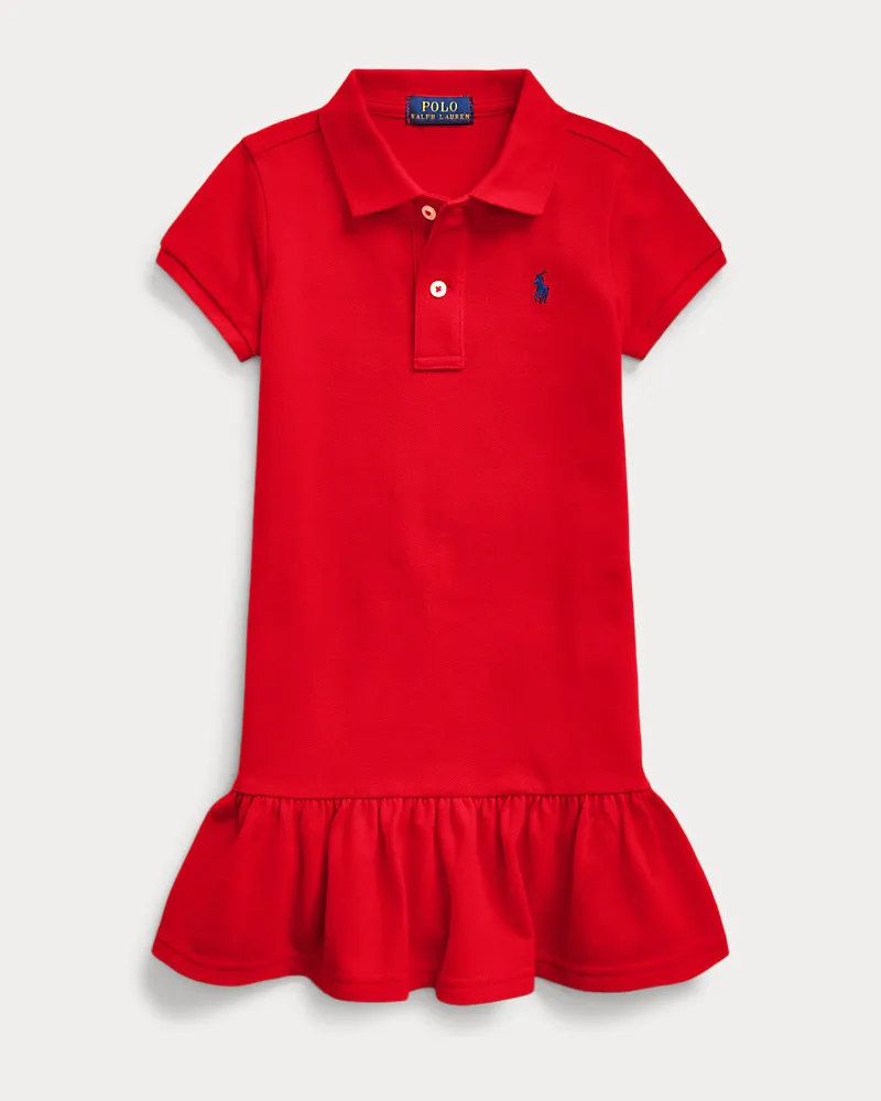 Ralph Lauren Polokleid aus Baumwollpiqué Red