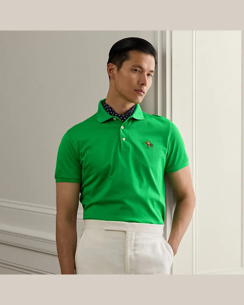 Ralph Lauren Custom-Slim-Fit Piqué-Poloshirt Green