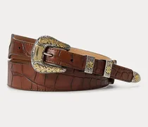Western-Gürtel aus Alligatorleder