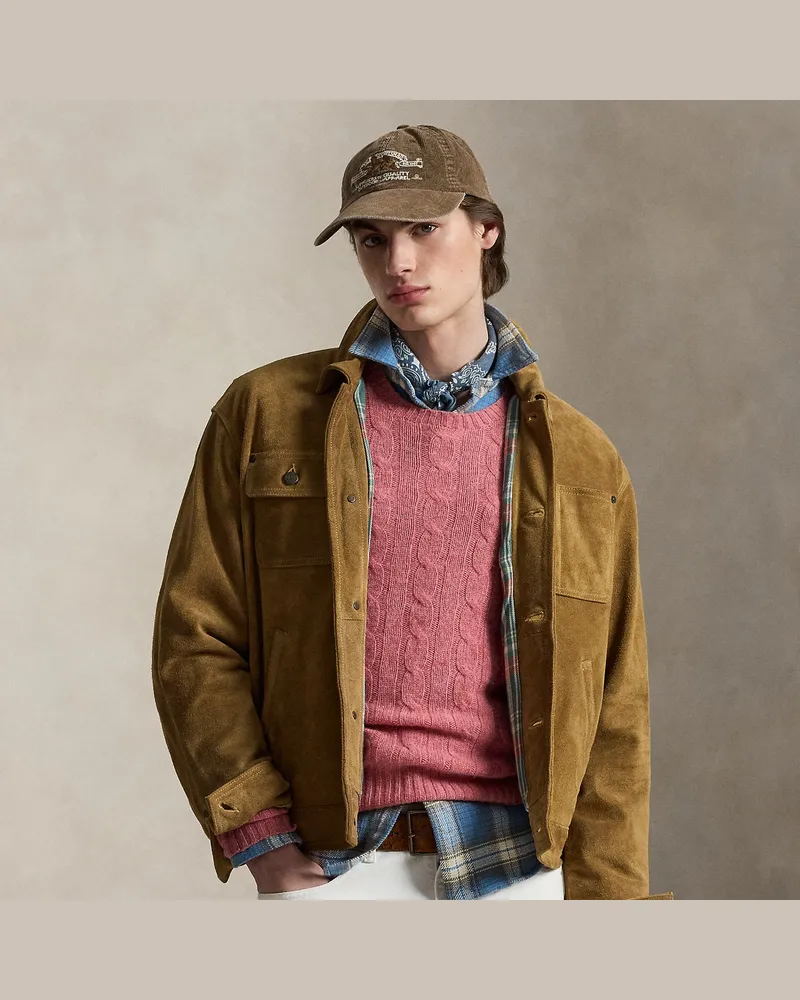 Ralph Lauren Wildlederjacke Tan