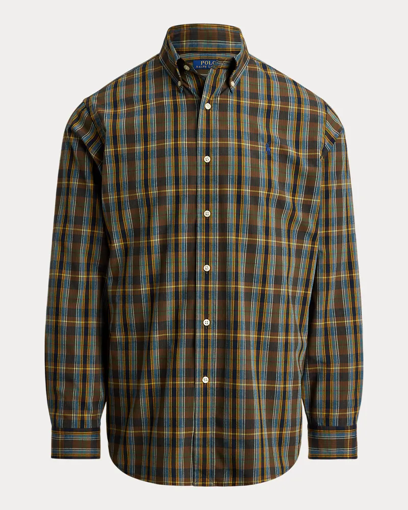 Ralph Lauren Kariertes Classic-Fit Funktionshemd Blue