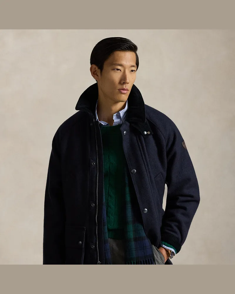 Ralph Lauren Der Steppmantel Langdon aus Wolle Blue