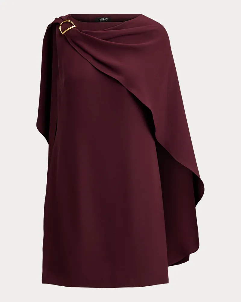 Ralph Lauren Cape-Cocktailkleid aus Georgette Red