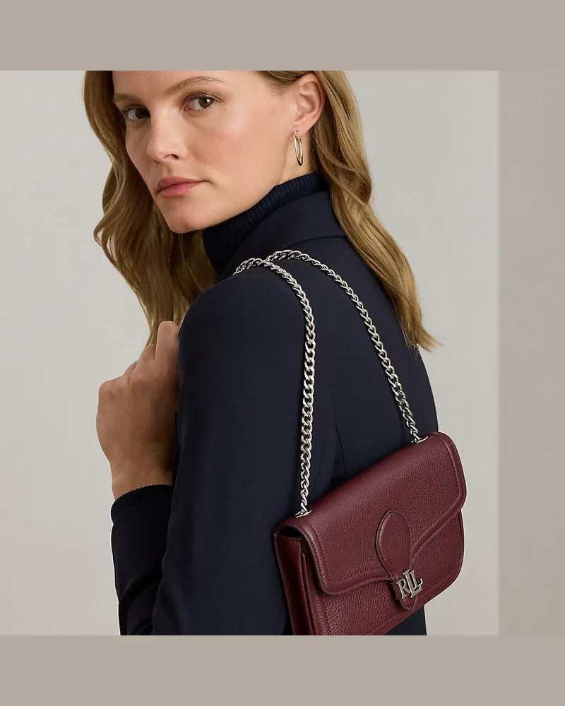 Ralph Lauren Umhänge-Geldbörse Bradley aus Leder Red