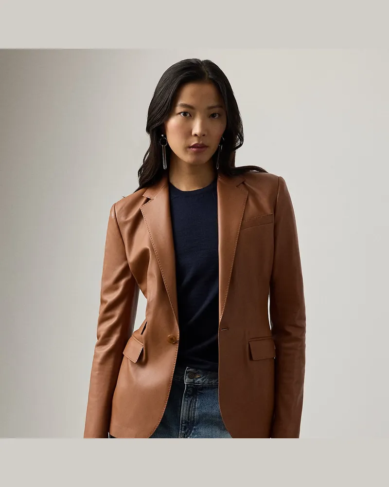 Ralph Lauren Jacke Parker aus Lammleder Brown