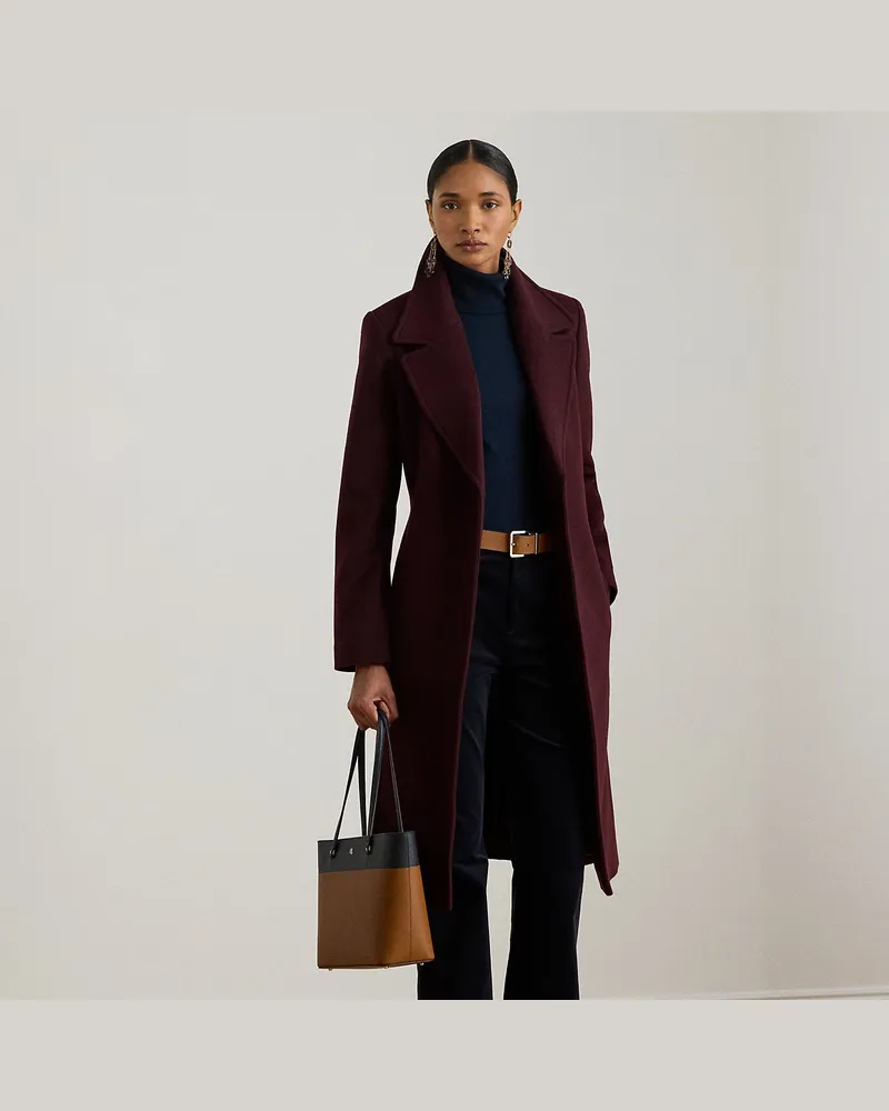 Ralph Lauren Kurzgrößen - Mantel mit Bindegürtel Red