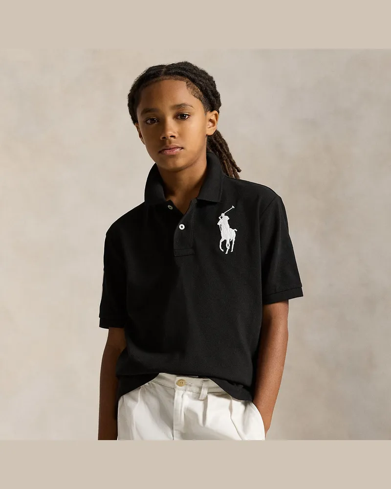 Ralph Lauren Baumwollpiqué-Poloshirt mit Big Pony Black