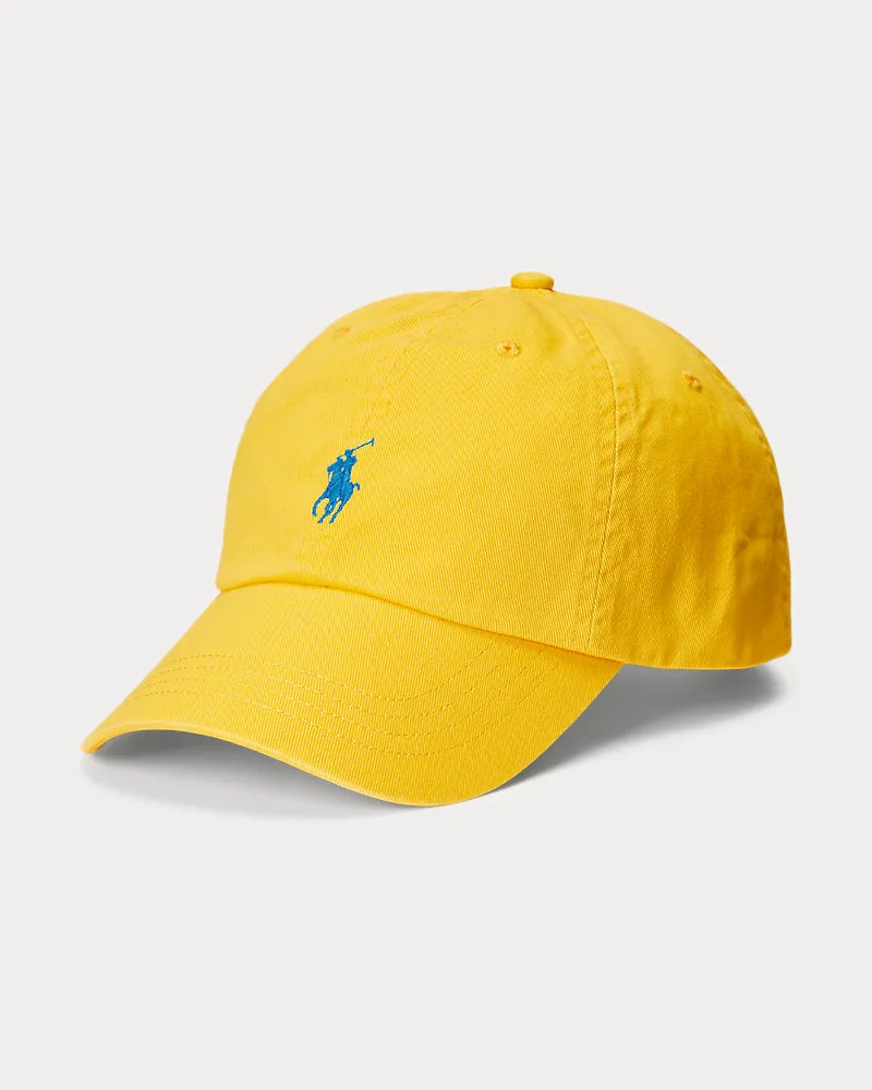Ralph Lauren Klassische Baumwollchino-Baseballkappe Yellow