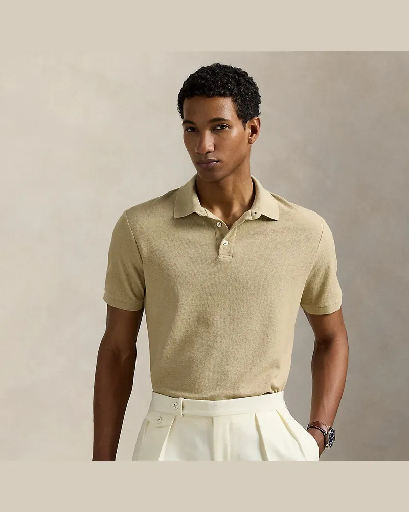 Ralph Lauren Standard-Fit Poloshirt aus Waben-Piqué Tan
