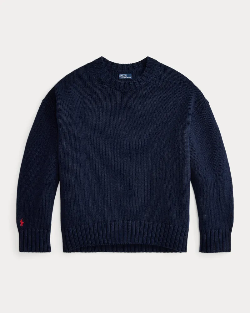 Ralph Lauren Rundhalspullover aus Baumwolle Blue