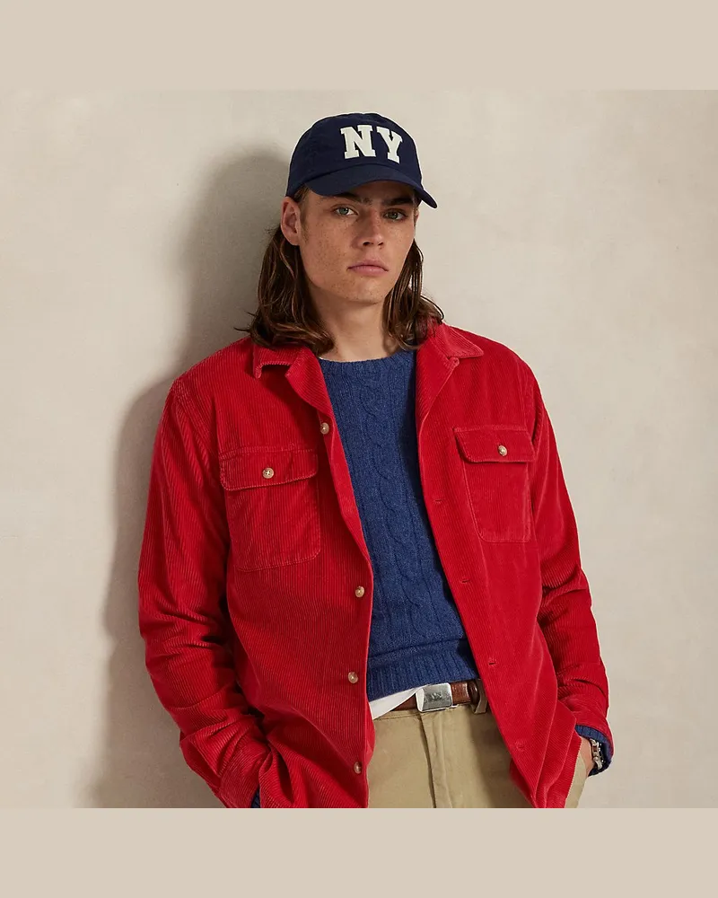 Ralph Lauren Classic-Fit Kordsamthemd Red