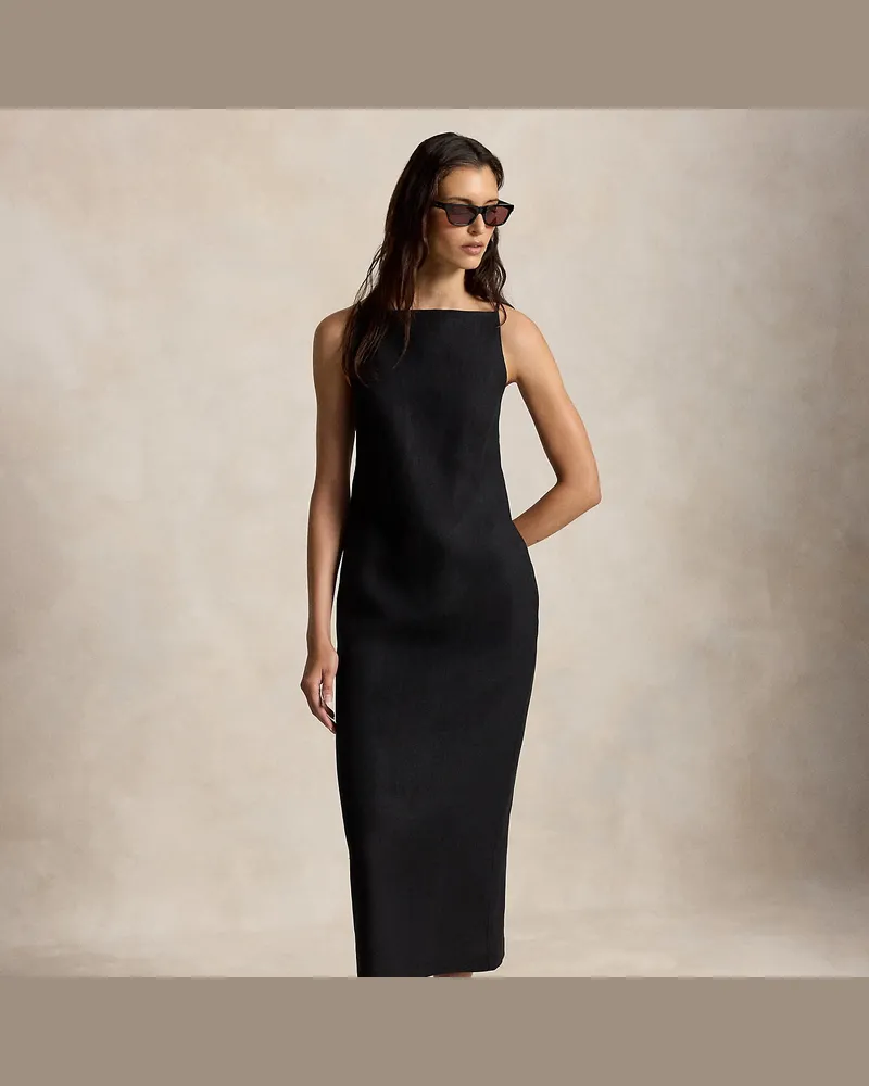 Ralph Lauren Leinenkleid mit Säulensilhouette Black