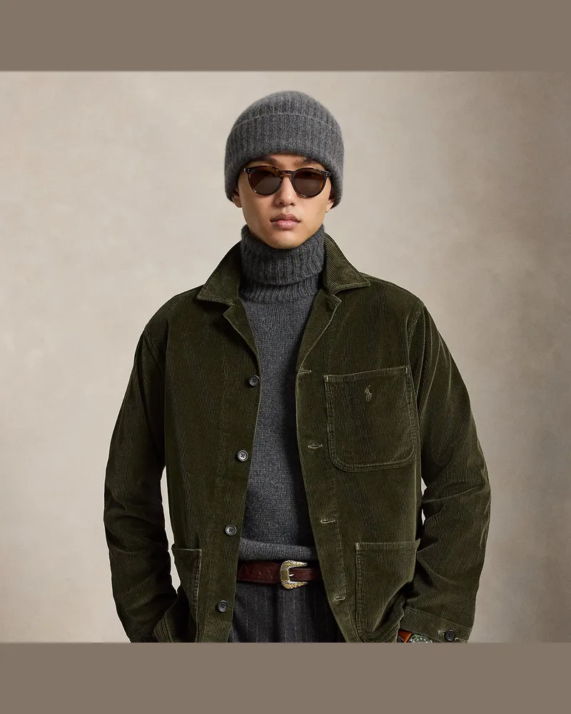 Ralph Lauren Utility-Hemdjacke aus Kordsamt Green