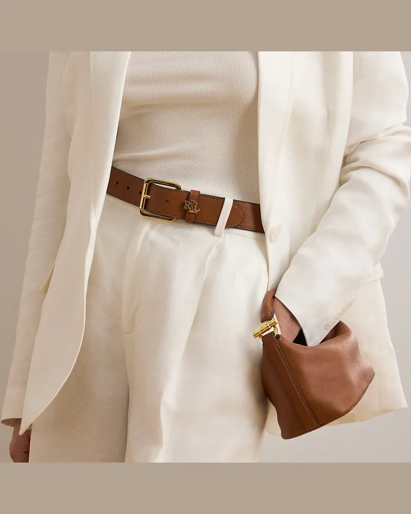 Ralph Lauren Ledergürtel mit Logoschlaufe Brown