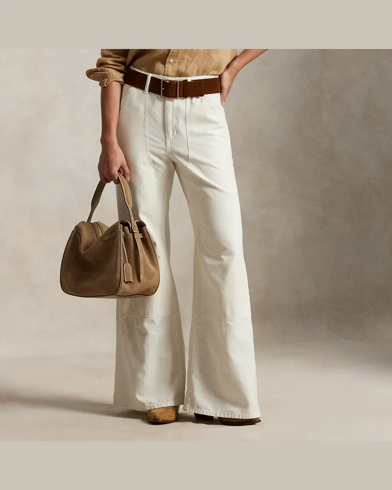 Ralph Lauren Zimmermannshose mit ausgestelltem Bein Cream