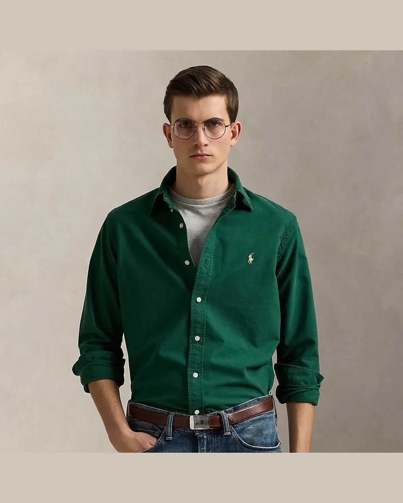 Ralph Lauren Gefärbtes Slim-Fit Oxfordhemd Green