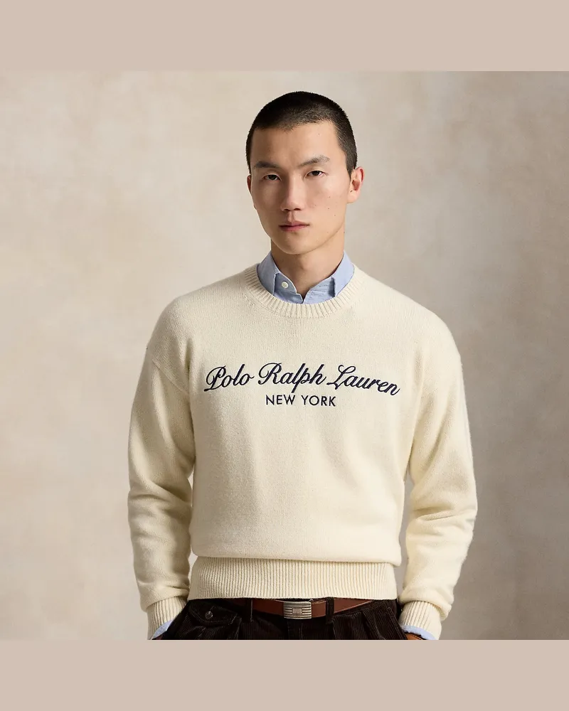 Ralph Lauren Relaxed-Fit Woll-Baumwoll-Pullover Tan