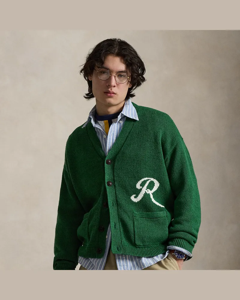 Ralph Lauren Die Strickjacke  Ralph Lauren mit Logo Green