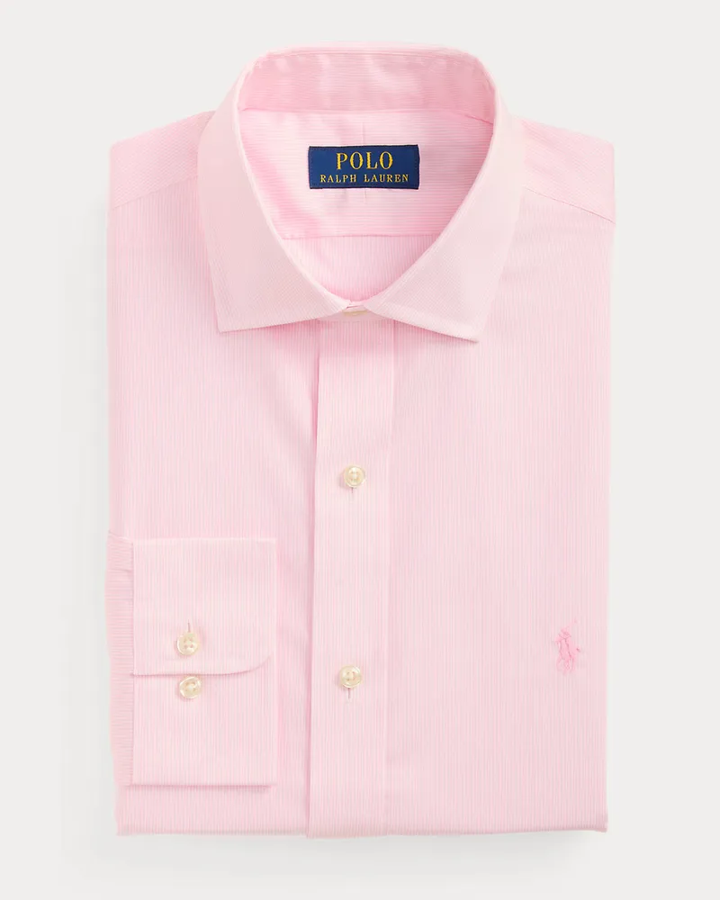 Ralph Lauren Custom-Fit Popelinehemd mit Streifen Pink