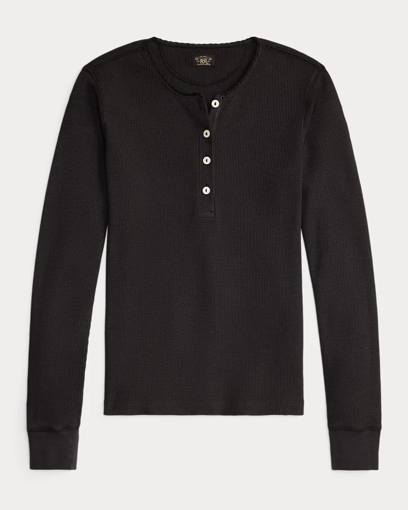 Ralph Lauren Henley aus Stretch-Waffelpiqué Brown