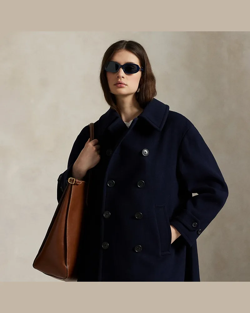 Ralph Lauren Caban aus Wollmelton Blue