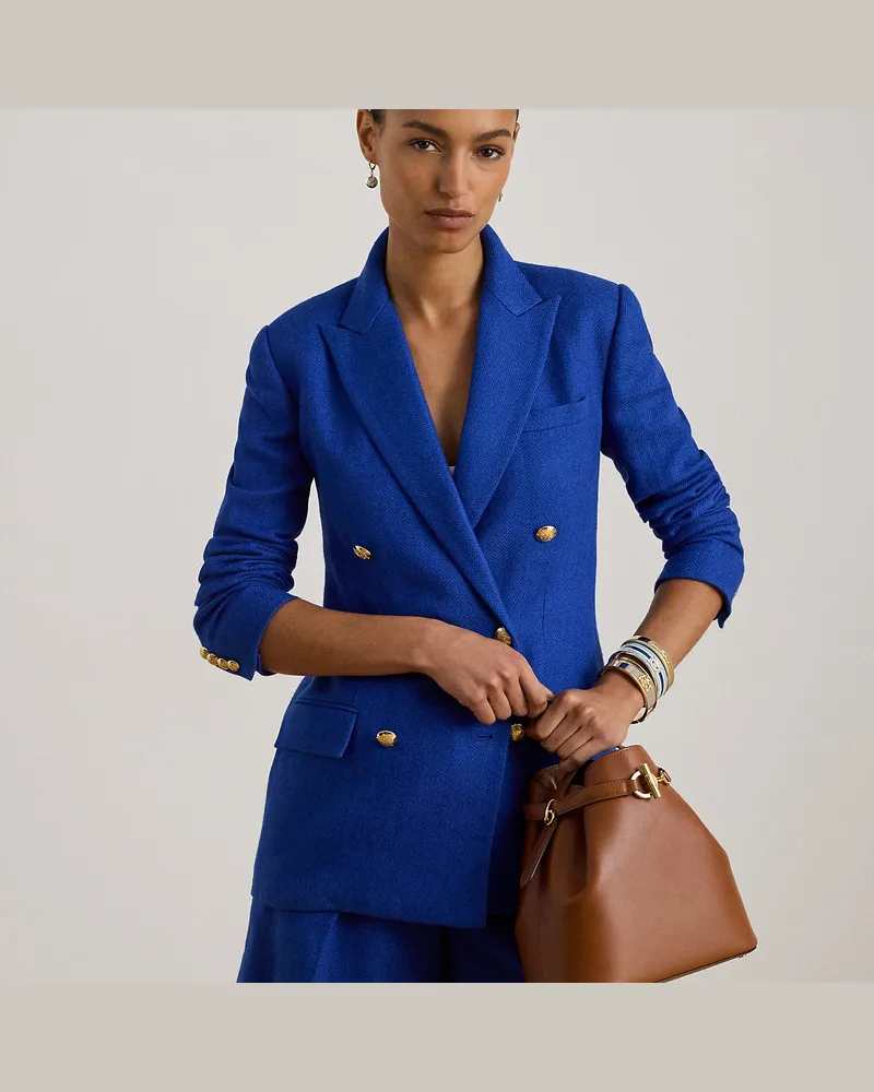 Ralph Lauren Mittelgroße Leder-Beuteltasche Blaike Brown