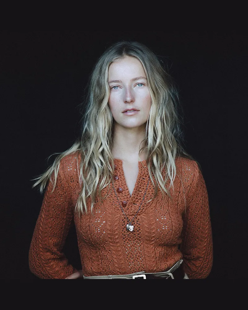 Ralph Lauren Pullover mit Zopf- und Lochmuster Orange