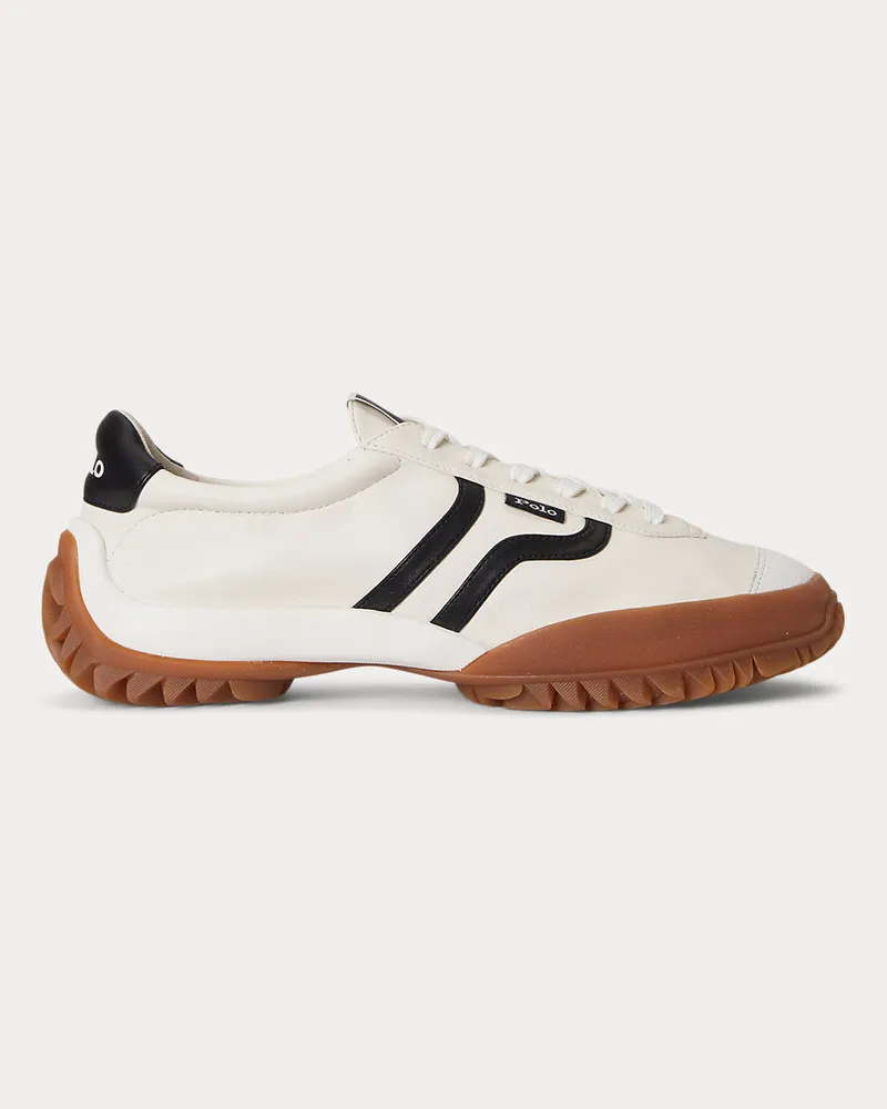 Ralph Lauren Leder-Sneaker mit Profilsohle White