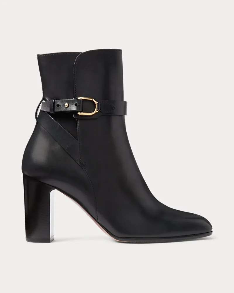 Ralph Lauren Polierte Stiefelette Tilton Welington Black