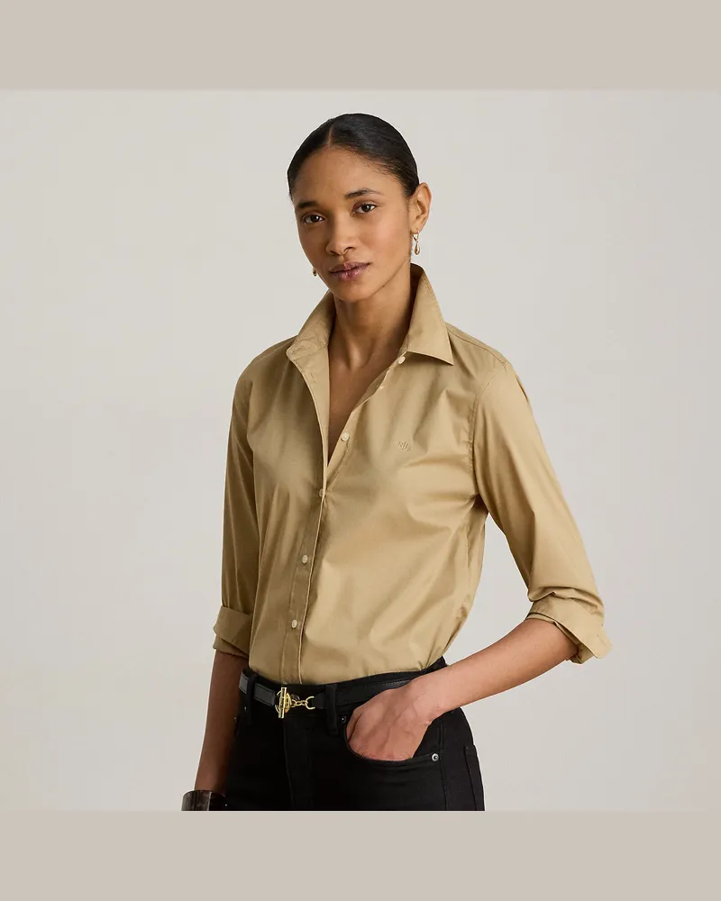 Ralph Lauren Kurzgrößen - Classic-Fit Hemd aus Stretch-Baumwollmix Tan