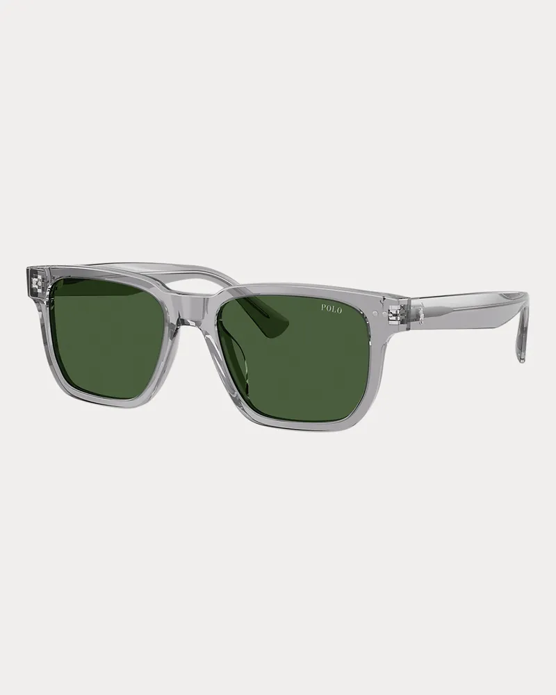 Ralph Lauren Eckige Sonnenbrille mit Polo Pony Grey