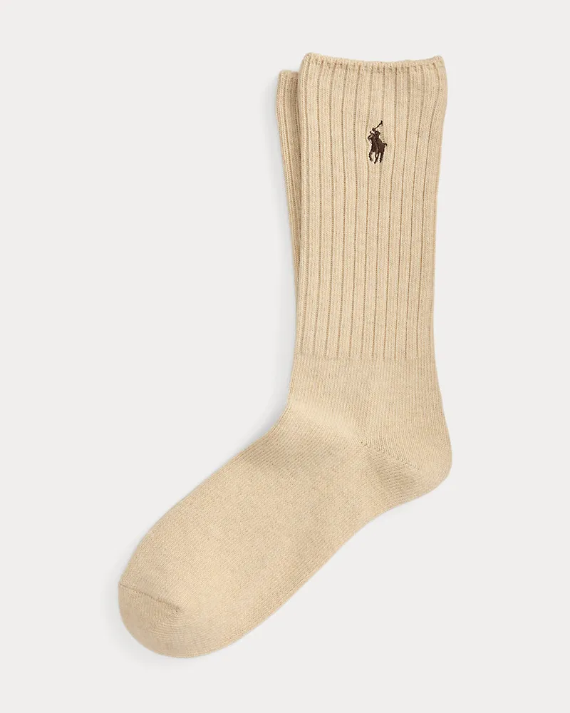 Ralph Lauren Crew-Socken mit charakteristischem Pony Brown