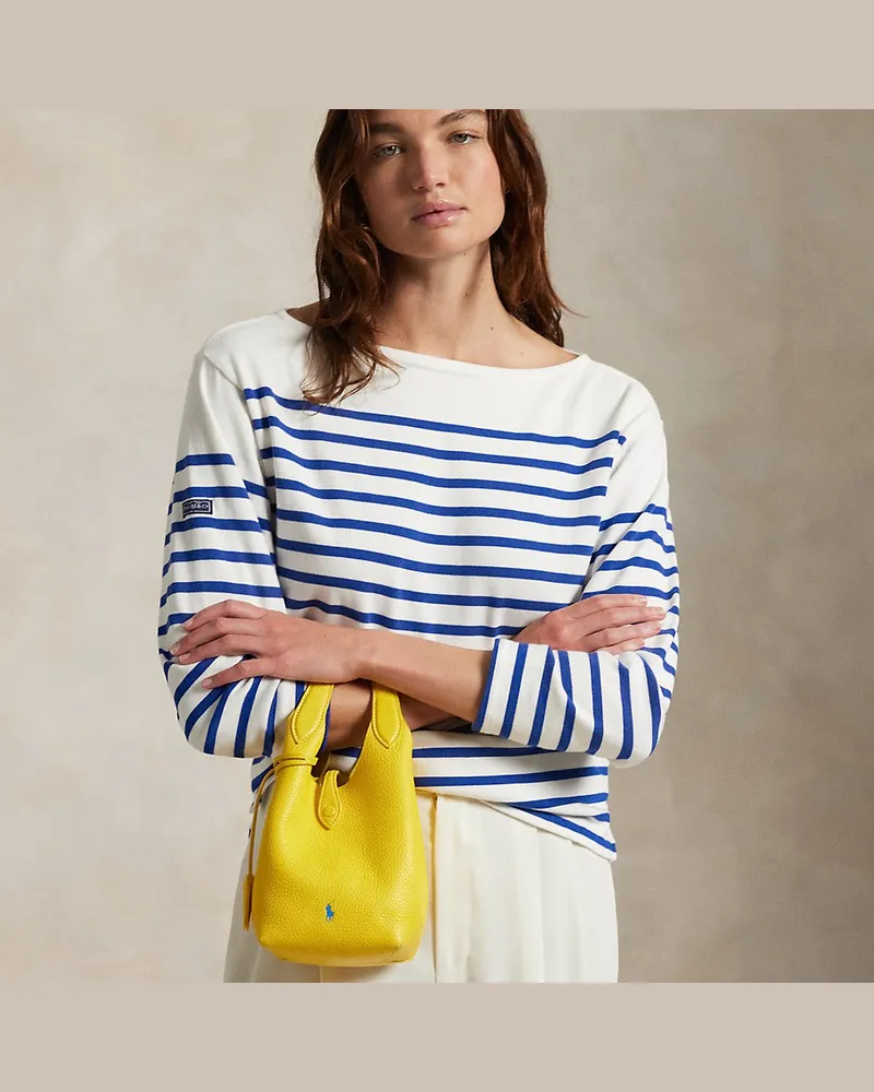 Ralph Lauren Kleine Umhängetasche Polo Play aus Leder Yellow