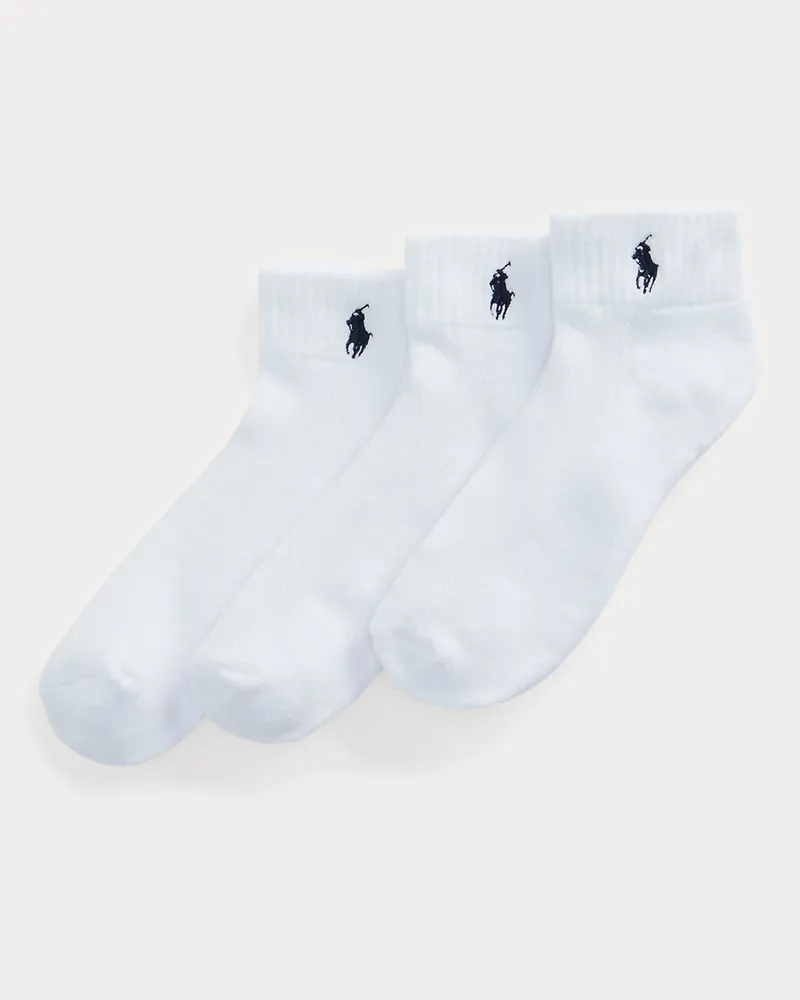 Ralph Lauren 3er-Pack teilgepolsterte Knöchelsocken White