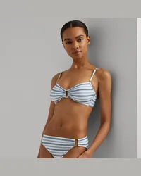 Ralph Lauren Gestreifte Bikinihose mit Ring vorne Multi