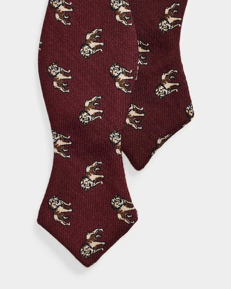 Ralph Lauren Fliege aus Wollchallis mit Hundemotiv Red
