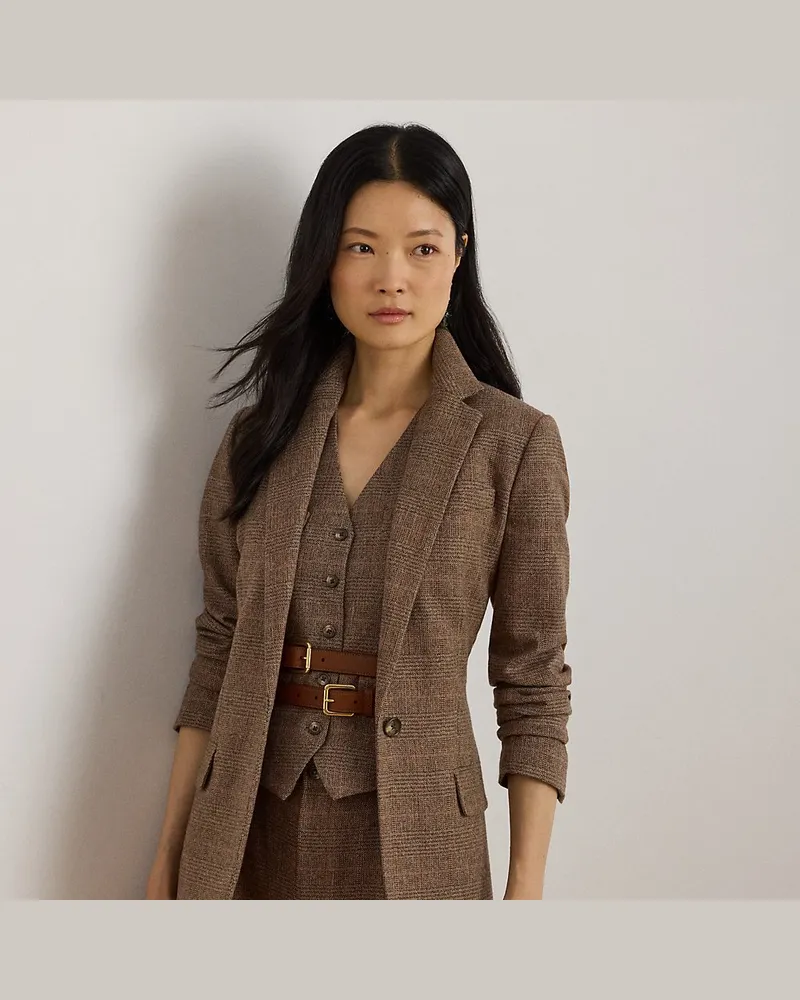 Ralph Lauren Glencheck-Blazer aus Baumwollmischung Multi