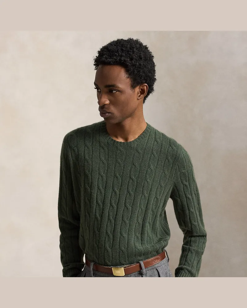 Ralph Lauren Der Kaschmirpullover mit Zopfmuster Green