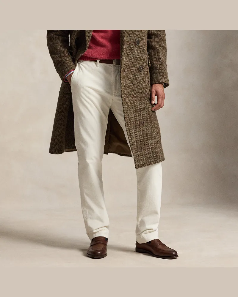 Ralph Lauren Straight-Fit Hose Bedford aus Kordsamt White