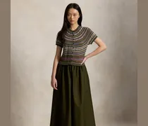 Hybrid-Kleid mit Fair-Isle-Oberteil