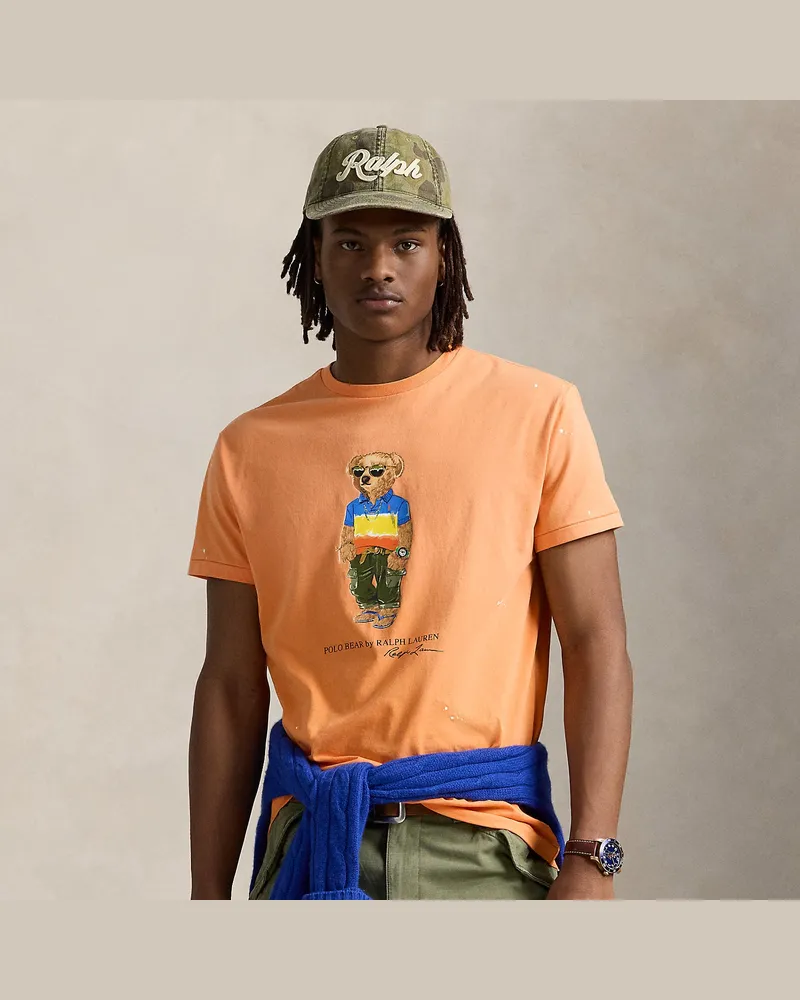 Ralph Lauren Classic-Fit Jersey-T-Shirt mit Polo Bear Orange