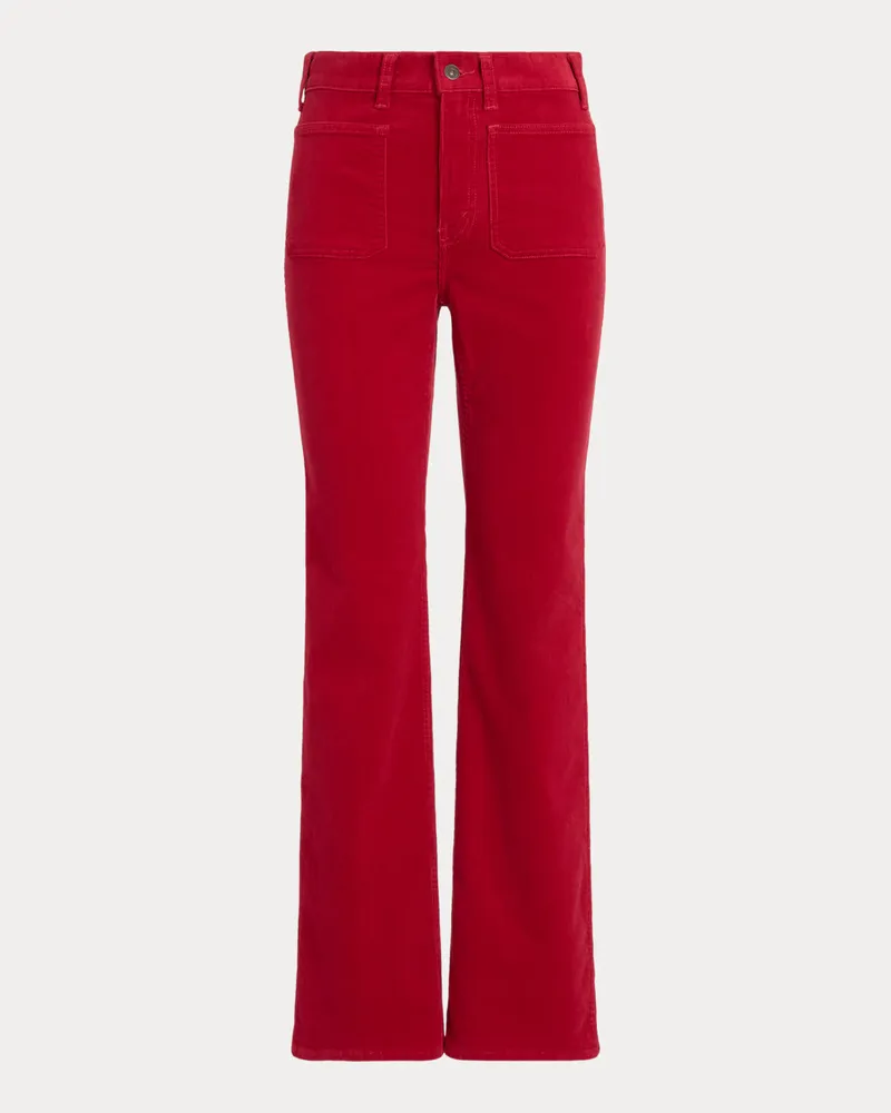 Ralph Lauren Bootcut-Hose aus Stretch-Kordsamt Red