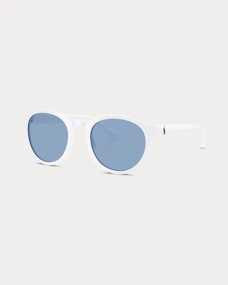 Ralph Lauren Runde Sonnenbrille Color Shop White