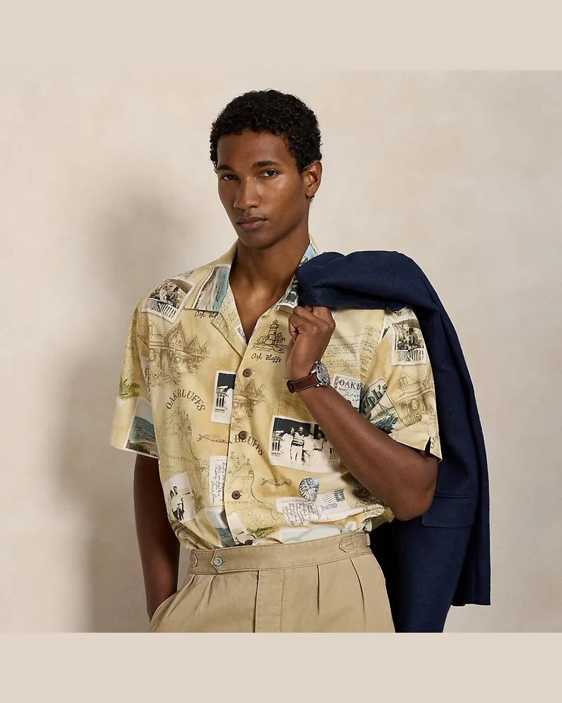 Ralph Lauren Kurzarmhemd Oak Bluffs mit Tagebuchmotiv Multi