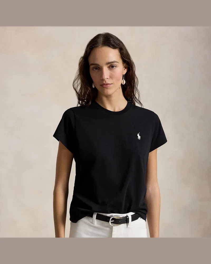 Ralph Lauren Classic-Fit Rundhals-T-Shirt aus Jersey Black