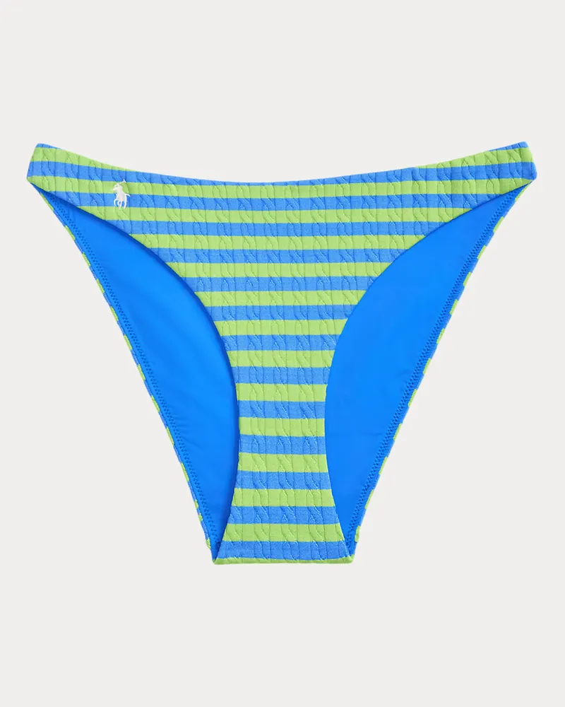 Ralph Lauren Gestreifte Bikinihose Green