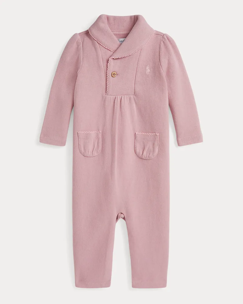 Ralph Lauren Overall im Estate-Rippenstrick Pink